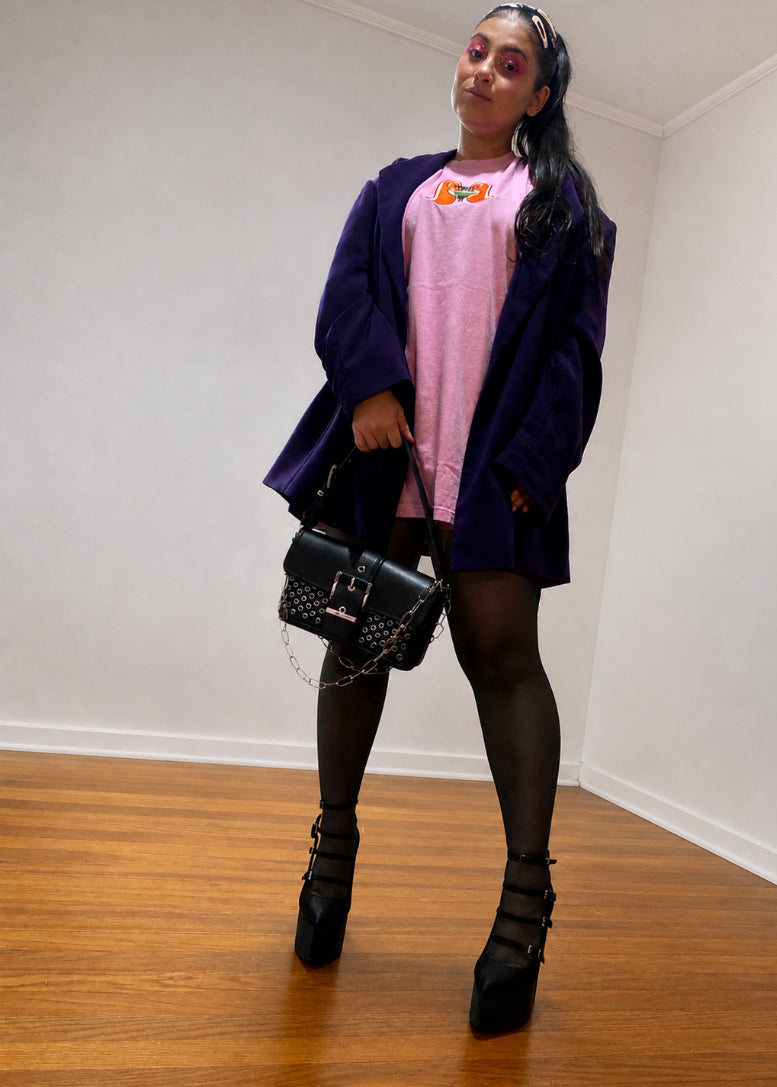 AJUP Pink Embroidered Tee